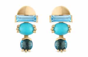 Hieros Sky Blue Drops Yellow Gold