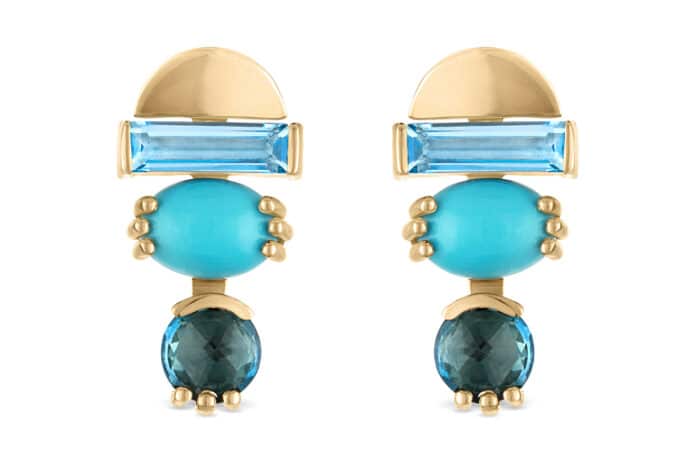 Hieros Sky Blue Drops Yellow Gold
