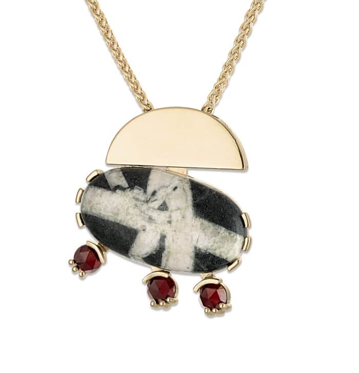 Hieros Smoky Sky Pendant Gold Vermeil - Image 2